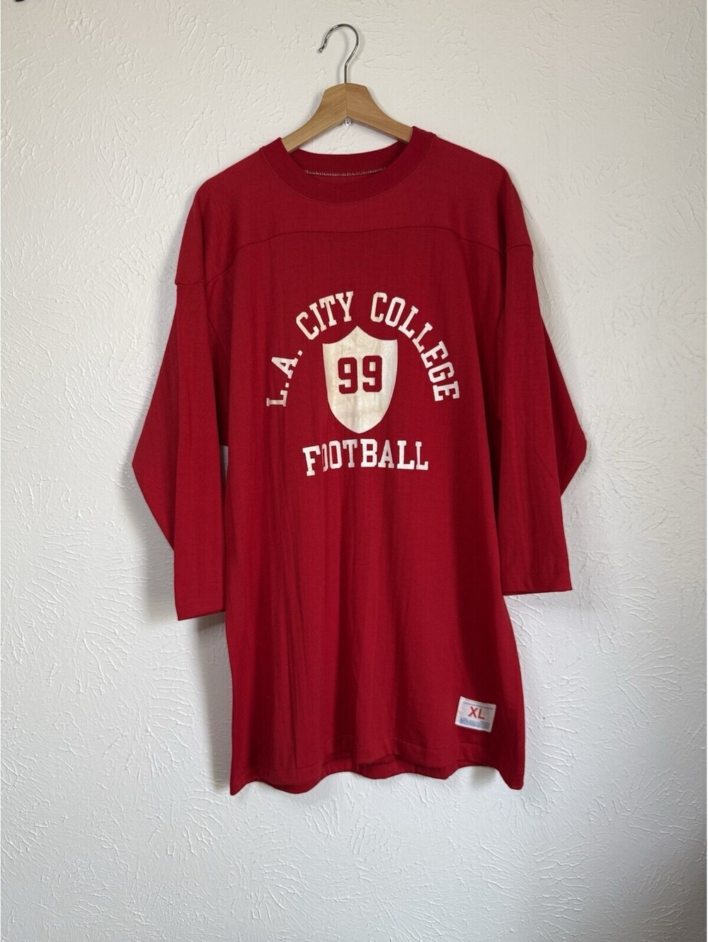 Vintage 60s 70s Los Angeles City College Champion Football Jersey Shirt Size XL